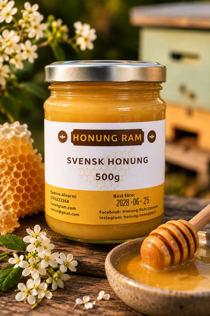 Svensk försommarhonung från Råsta Gård i Vattholma, 500gr